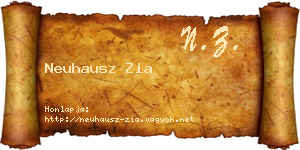 Neuhausz Zia névjegykártya